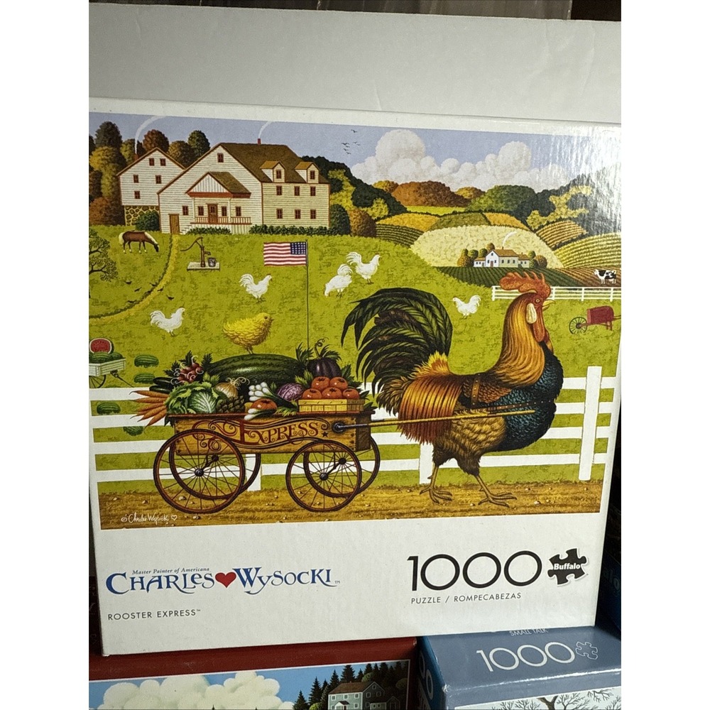 Charles Wysocki Rooster Express 1000 Piece Jigsaw Puzzle